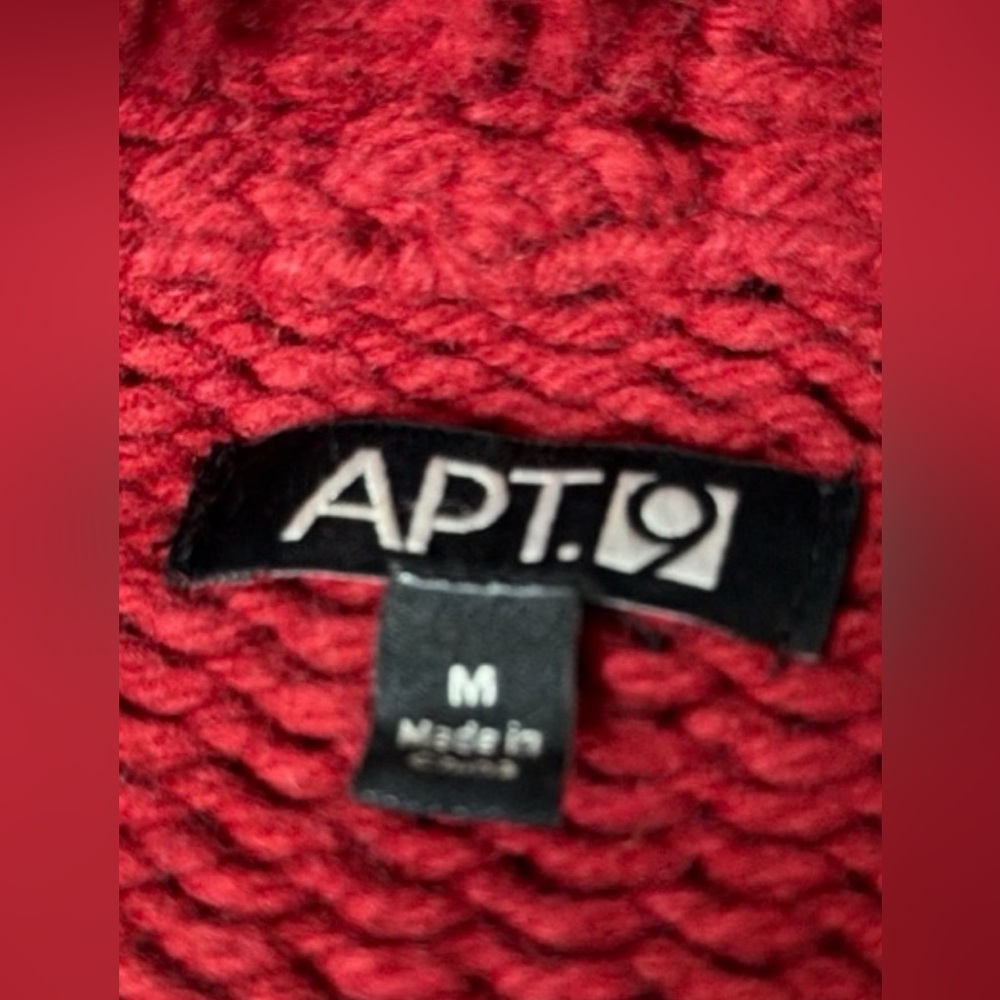 APT 9 red cardigan sweater - Size Medium - Picture 5 of 9